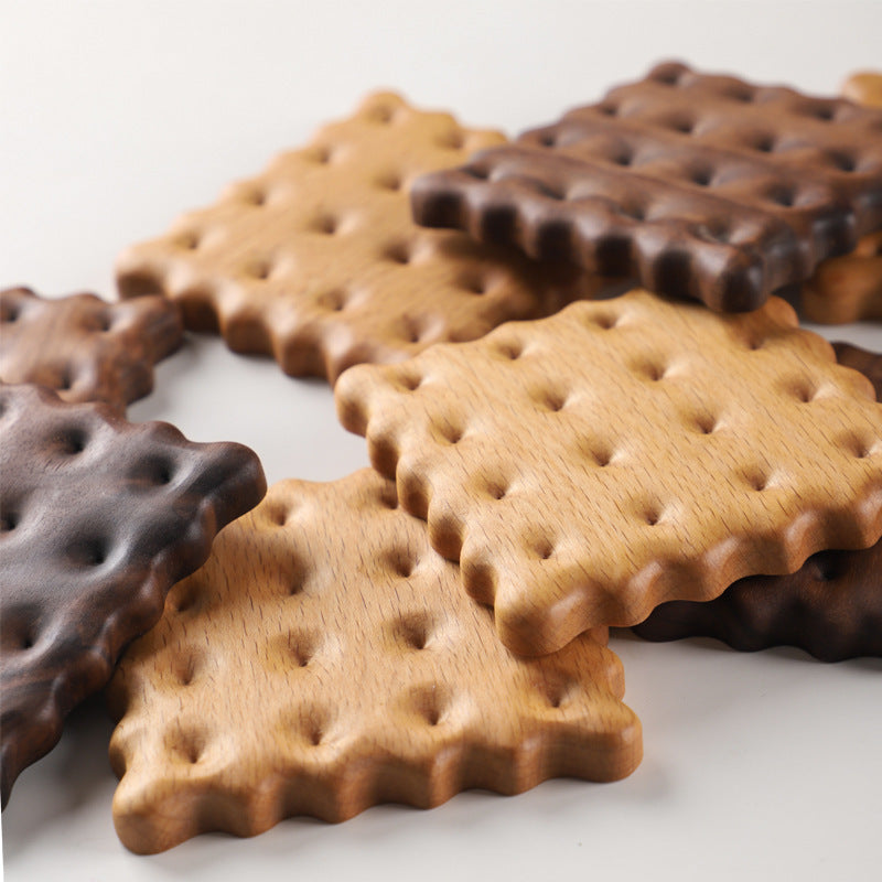 Brew Craft Biscuit-Themed Wooden Coasters.