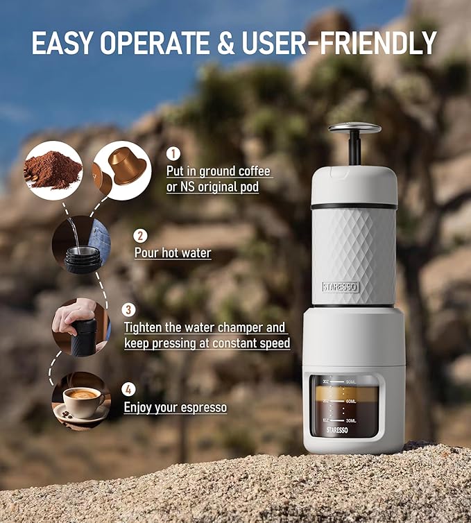 Brew Craft Manuel Portable Espresso Coffee Machine