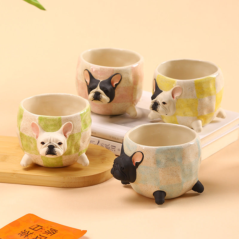 Handmade Bulldog Coffee Cup